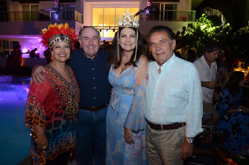 Martinha e Marcos Freire com Leila Queiroz e o ex-governador de Pernambuco, João Lyra. Foto: Gaúcho|Aerorec