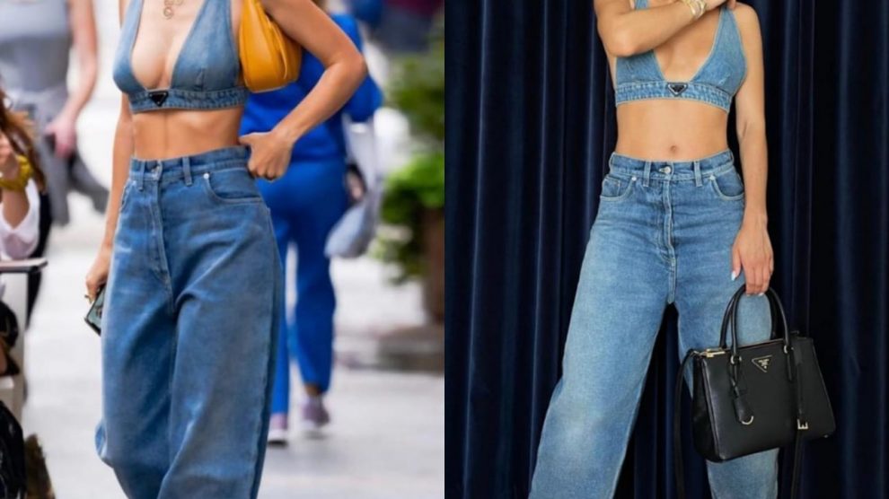 Este top jeans da Prada que custa R$ 3 mil está conquistando a
