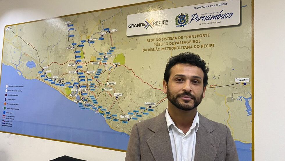 Na foto, o engenheiro Matheus Silva de Freitas, que assumiu a presidência do Grande Recife Consórcio de Transporte