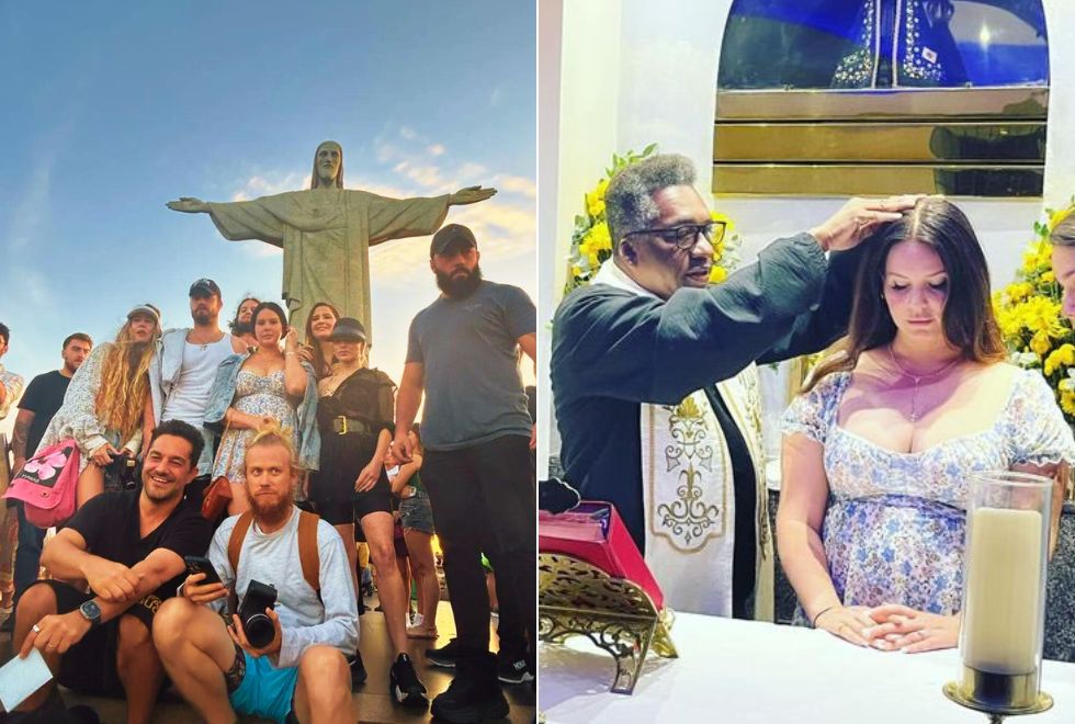 Lana Del Rey visita o Cristo Redentor e recebe bênção na capela Lana Del Rey