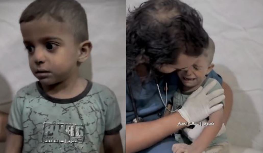 VÍDEO: Médico tenta acalmar criança com medo em hospital de Gaza vídeo