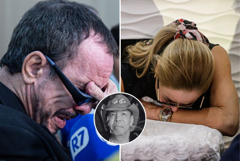 Velório de Chrystian: irmão, esposa e filhos se despedem do cantor Velório Chrystian