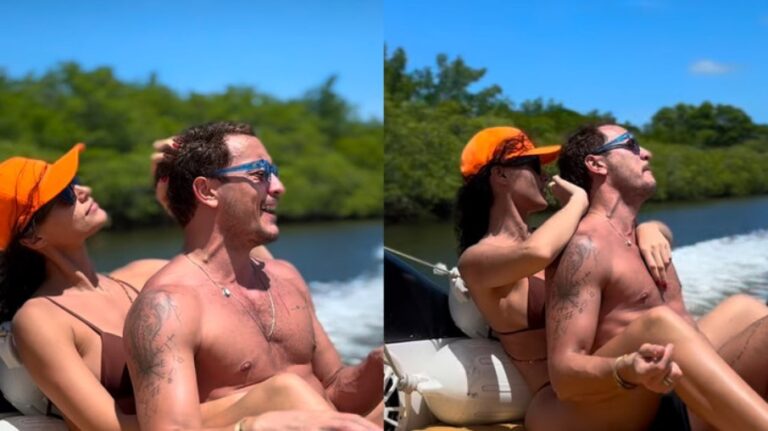 Assumidos! Allan Souza Lima e Débora Nascimento surgem em clima de romance