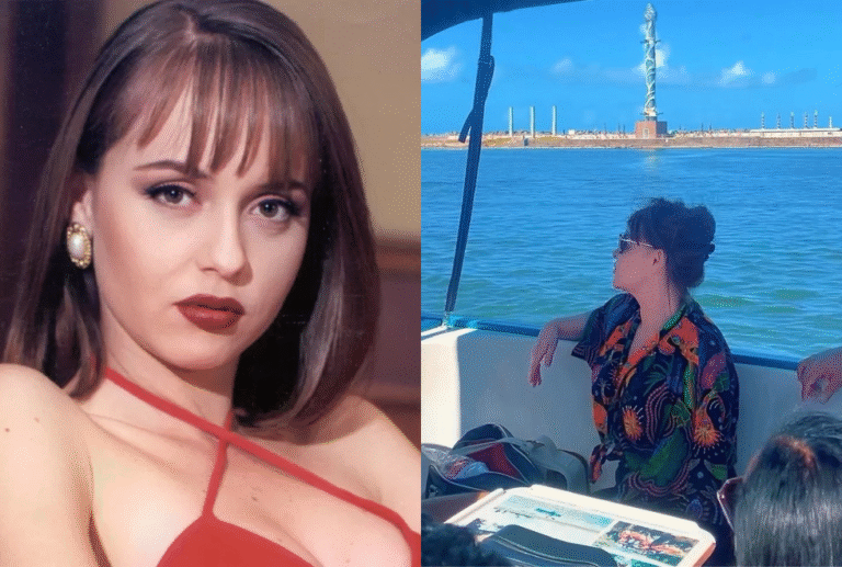 Atriz de ‘A Usurpadora’, Gaby Spanic faz passeio de catamarã e se encanta com o Recife atriz