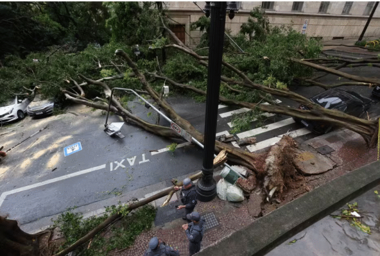 Tempestade em SP provoca queda de árvores e falta de energia