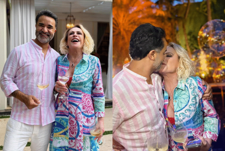 Ana Maria Braga mostra festa de aniversário do marido
