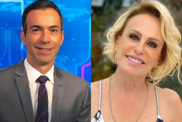 Prestes a comandar o Jornal Nacional, César Tralli ganha surpresa de Ana Maria Braga