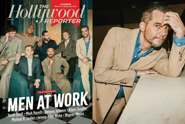 Wagner Moura estampa capa da ‘The Hollywood Reporter’ com Adam Sandler
