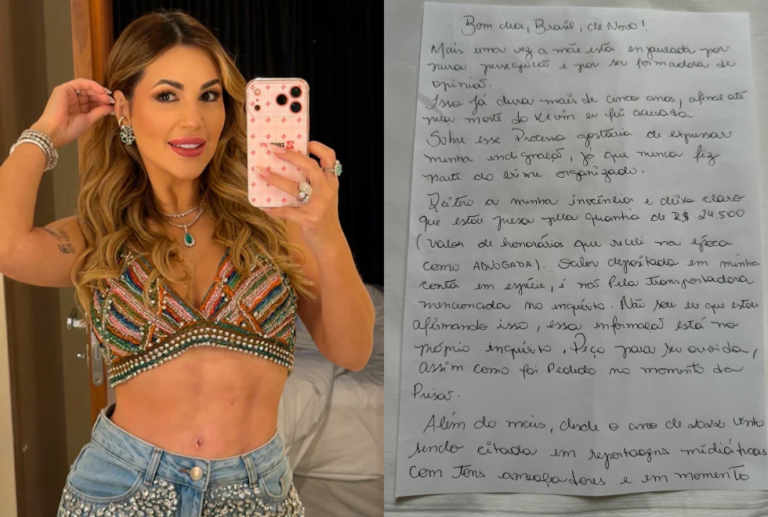 Deolane Bezerra escreve carta após segunda prisão: “A mãe está enjaulada”
