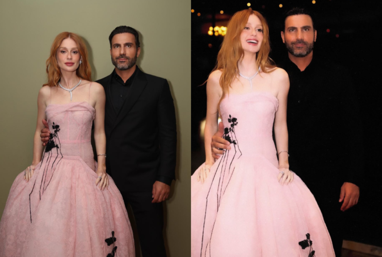 Marina Ruy Barbosa rouba a cena ao surgir com look rosa ao lado do noivo