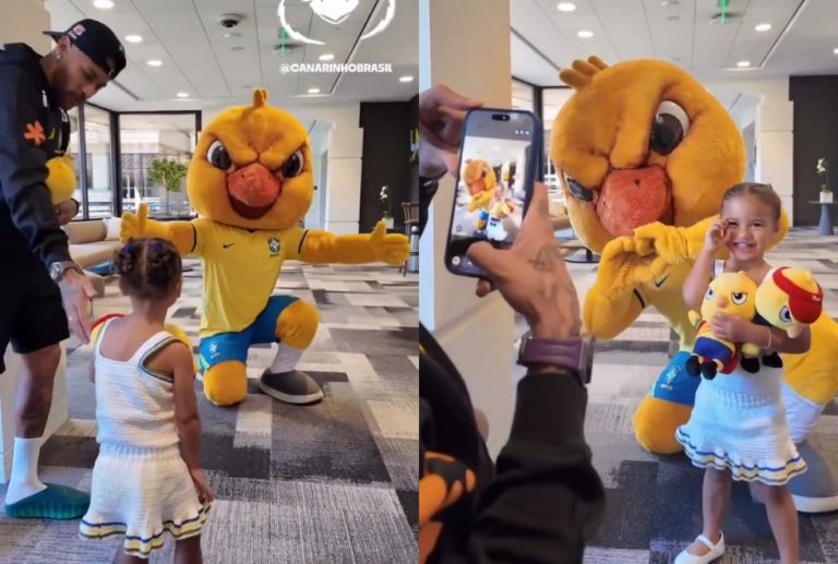 Mavie faz as pazes com Canarinho Pistola após ficar ‘brava’ com mascote