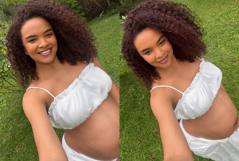 Lucy Ramos exibe barriga e brinca: “Está crescendo a todo vapor”